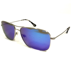 Maui Jim Sonnenbrille Wiki MJ-246-17 Silber Pilotenbrille Mit Gespiegelt Linsen - £211.43 GBP