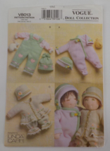 VOGUE DOLL COLLECTION PATTERN #V8013 15&quot; DOLL CLOTHES 3 OUTFITS UNCUT 2004 - £7.97 GBP
