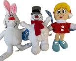 Set of 3 Frosty Plush Toys: Snowman, Karen, Hocus Pocus Rabbit 9-11 inch... - $39.10