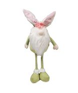 Green Floral Standing Easter Bunny Gnome Plush Figurine Rabbit 17 Inch New - $29.98