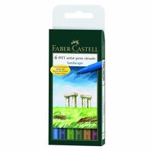 Faber-Castell Pitt Artists Shades of Blue Pen Brush (Wallet of 6) - £10.80 GBP