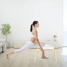 Yoga Headstand Wood Stool With PVC Pads-White - £75.01 GBP