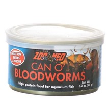 Zoo Med Can O&#39; Bloodworms High Protein Food for Aquarium Fish - 3.2 oz - £8.26 GBP