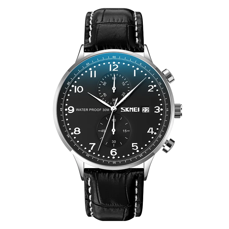  Mens   Leather Strap Waterproof Date Wristwatch Clock reloj hombre Stop... - £92.39 GBP