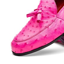 Marco Di Milano genuine& ostrich tassel loafer Shoes AUBIERE Pink image 3