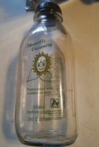 000 Vintage 3rd Edition Milk Bottle Shenville Creamery Brown Cap Sunflow... - $11.99