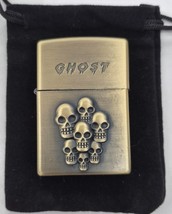 Sharp Brass Kantai Ghost Skulls Lighter W/Raised Detail - $16.83 CAD