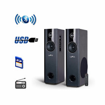 beFree Sound 2.1 Channel Bluetooth Powered Black Tower Speakers - $200.00