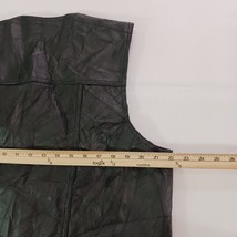 Navarre Leather Company Mens Italian Stone Design Genuine Leather Black Vest 2XL image 4