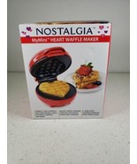 NOSTALGIA MY MINI HEART 5&quot; WAFFLE MAKER RED HEART SHAPED - BRAND NEW-&quot;FR... - £16.62 GBP