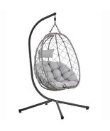 Leisuremod Summit Egg Swing Chair - Mid-Century Modern, Light Grey Steel... - €206,34 EUR