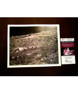 GENE CERNAN APOLLO 17 NASA LAST MAN ON MOON SIGNED AUTO MOON COLOR LITHO... - $346.49