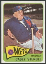 1965 Topps Card 187 Casey Stengel New York Mets Unenhanced 800 DPI Scan Photos - £7.39 GBP