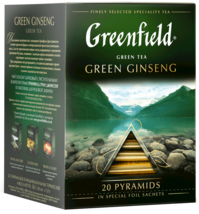 Greenfield Green Ginseng Green Tea 20 Pyramids Made in Russia - £5.22 GBP