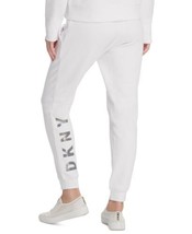 DKNY Womens Sport Sparkle logo Joggers Size X-Large Color White - £23.99 GBP