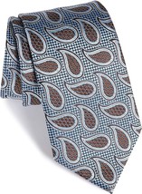  Ermenegildo Zegna Paisley Pattern Silk Tie - £118.52 GBP