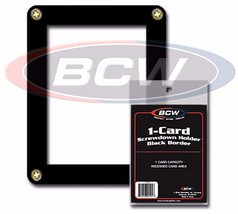 3 BCW 1 Card Screwdown Holder - Black Border - £6.85 GBP