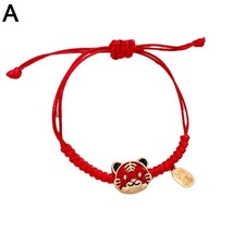 2022 Chinese New Year Five Tiger Red Rope String Bracelets Handmade Craf... - $13.88