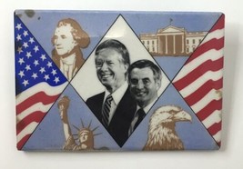 Carter &amp; Mondale Pin ~ T Jefferson WHITE HOUSE Eagle Statue of Liberty Patriotic - £6.29 GBP