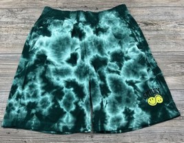 H&amp;M X Smiley Green Tie-Dye Sweatshorts Shorts &quot;Positive State of Mind&quot; M... - £11.04 GBP