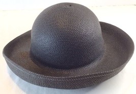 Arlin Ladies Hat Black Formal Straw Church Hat Dress, Derby Hat - $14.59