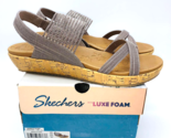 Skechers Brie Dawdle Demi-Wedges Slingback Stretch Sandals- Mauve, US 9.5M - $32.67