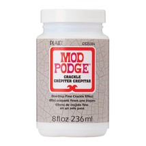 Mod Podge One-Step Crackle Medium, 8 fl oz Premium Acrylic Sealer, Perfect for E - £13.58 GBP