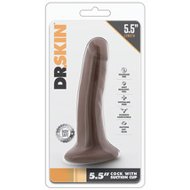 Dr. Skin Cock With Suction Cup-Chocolate 5.5&quot; - £11.92 GBP