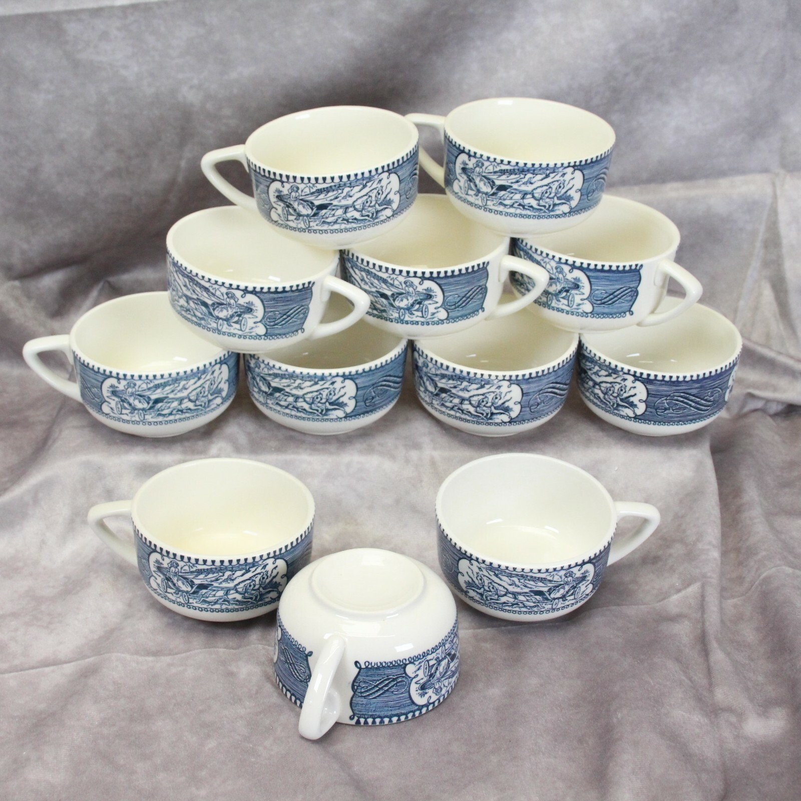 Royal Currier Ives Cups Lot of 12 - $21.55