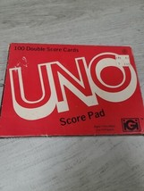 1978 Uno Score Pad: Double Score Cards (Front/Back) NOS - $6.50