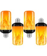 Bitrue LED Flame Effect Light Bulb, 4 Modes Flame Light Bulbs, E26 Base ... - £38.39 GBP