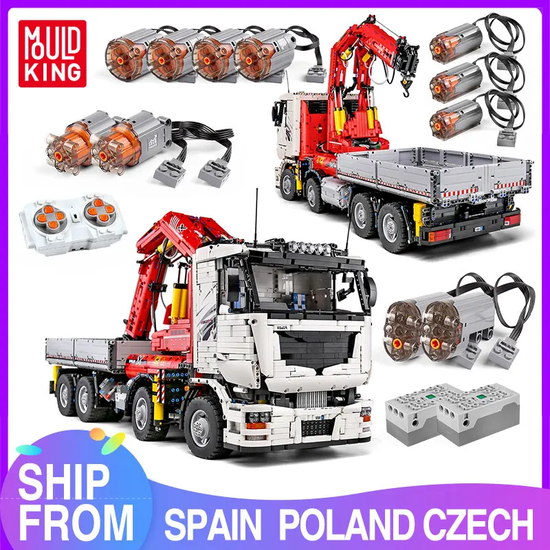 Echnical rc car building blocks toys app motorized pneumatic crane truck model moc 8800 thumb200