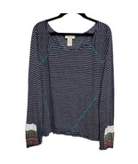 Sundance Medium Linen Striped Long Sleeve Patch Shirt - £22.34 GBP