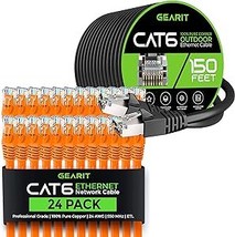 GearIT 24Pack 6ft Cat6 Ethernet Cable &amp; 150ft Cat6 Cable - $216.99