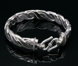 Genuine Solid Silver Handmade Antique Design Bangle Bracelet Kada Girl&#39;s nsk59 - £205.27 GBP