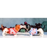 Ebros French Basset Hounds Magnetic Ceramic Salt Pepper Shakers Collecti... - $23.23 CAD