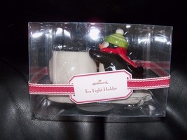 Penguin w/Green Hat &amp; Red Muffler Candle Holder (w/Tea Light Candle) by HALLMARK - £17.35 GBP