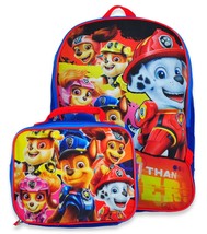 Paw Patrol Marshall 16&quot; Full-Size Backpack w/Detachable Insulated Lunch Box Tote - £16.45 GBP