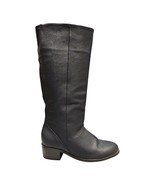 Bagatelle High Boots Womens US 6M Navy Upper Leather Rubber Sole Almond Toe - $516.68 MXN