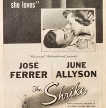 1955 The Shrike Movie Film Advertisement Jose Ferrer June Allyson DWQQ7 - $19.99