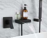 Kes Tub Faucet Wall Mounted With Waterfall Spout, Tub Filler, Held Showe... - £173.59 GBP