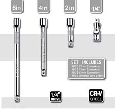4 Piece 1/4 Inch Drive Extension Bar Set, Socket 1/4" - $11.77