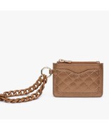 Rhodes Quilted Wallet with Chain Wristlet Bangle Metallic Copper Brown - $39.75 CAD