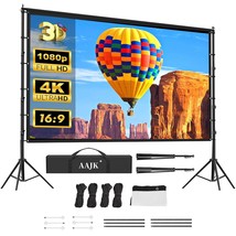 150-Inch Portable Projector Screen With Stand ,Movie Screens For Project... - $145.34