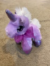 Dan Dee Collectors Choice Purple Unicorn 8&quot; Plush Stuffed Animal Toy - £9.58 GBP