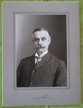 Vintage Photograph Cabinet Card Older Gentleman with a Mustache Columbus Ohio - £7.82 GBP