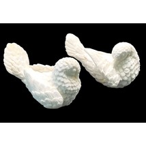 White Dove Sculptures Vintage A Santini Italy Love Birds Set of 2 - $21.89