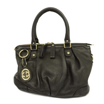 Gucci Tote Bag Suki Leather Black Gold Metal Fittings - £3,588.12 GBP