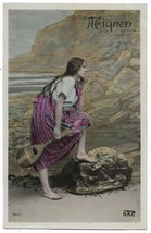Gypsy Woman, Antique Real Photo Postcard, Belle Epoque Artist Mignon RPPC - £4.79 GBP