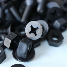 20x Black Countersunk Plastic Nuts &amp; Bolts, M6 x 20mm, Anti-Corrosion, PP - £13.57 GBP